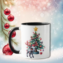 サイバーなトナカイとクリスマスツリー