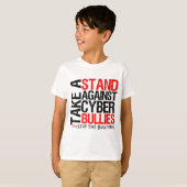 サイバーのいじめっ子に対する立場を取って下さい Tシャツ (正面フル)