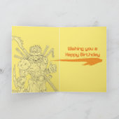 サイバーの武士の誕生日 カード (内部)