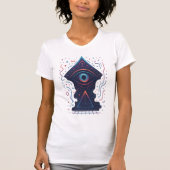 サイバーアイ – Mystic Portal Geometryデザイン Tシャツ (正面)