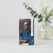 サイバーアナリスト写真QRコード名刺 名刺 (スタンド正面)