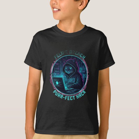サイバーアノニマススタイル ハッカーTシャツ Tシャツ (正面)
