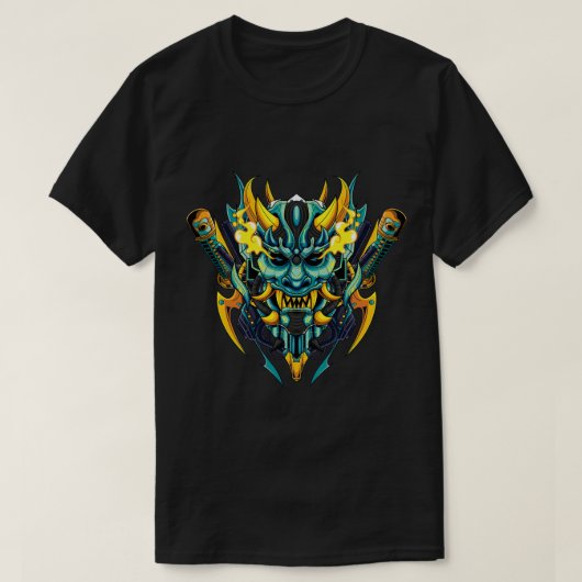 サイバーオニマスク Tシャツ (デザイン正面)