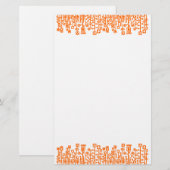 サイバーガーデン – オレンジ 便箋 (正面/裏面)