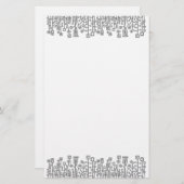 サイバーガーデン – 50pcブラック（グレー） 便箋 (正面/裏面)