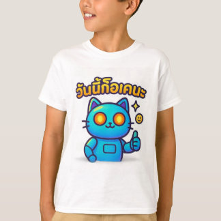 サイバーキャット・サムズアップ 男の子用Tシャツ Tシャツ