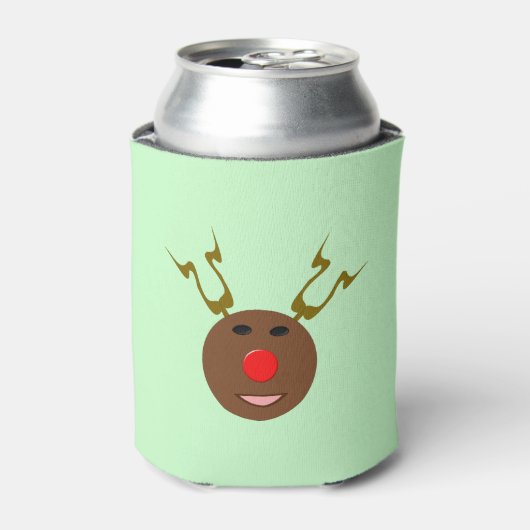 サイバークリスマスツノ付きクーラーボトル 缶クーラー (缶正面)