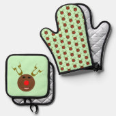 サイバークリスマストインデナー 鍋つかみ&鍋敷きセット (正面/裏面)