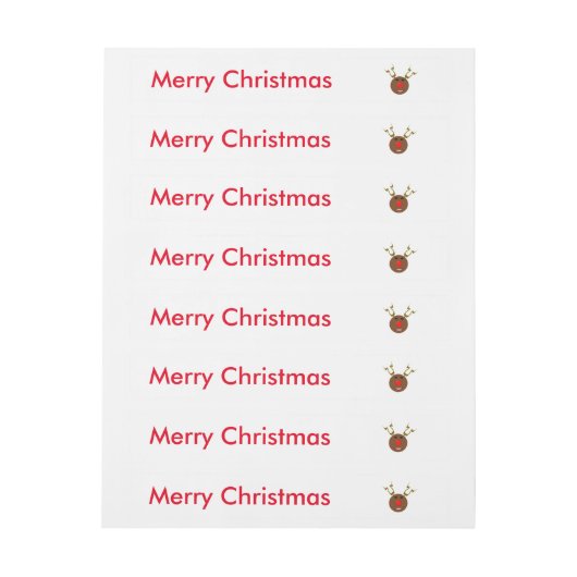 サイバークリスマストナカイのカスタマイズ可能なラベル ラップアラウンド宛名ラベル (シート)