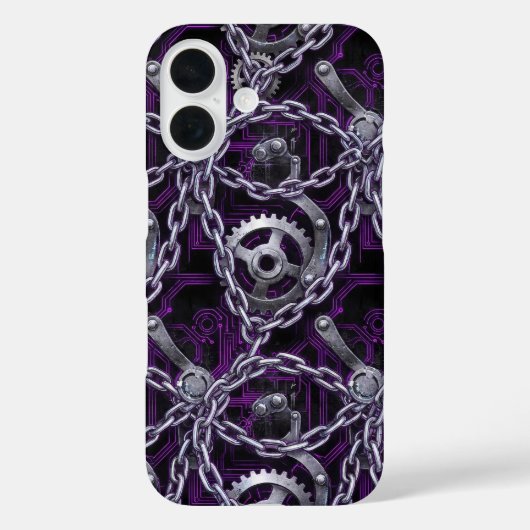 サイバーゴシック チェーン回路 スマホケース Case-Mate iPhoneケース (裏面)