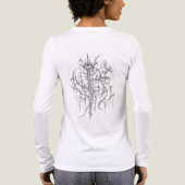 サイバーシジリズムの繊細なゴシックアイペン画 トライブレンドＴシャツ (背面)