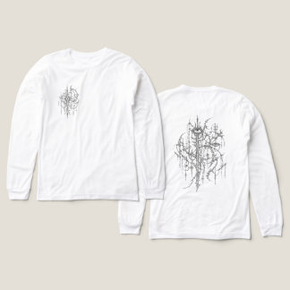 サイバーシジリズムの繊細なゴシックアイペン画 トライブレンドTシャツ