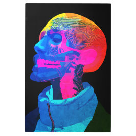 サイバースカル – 未来解剖学アート メタルプリント