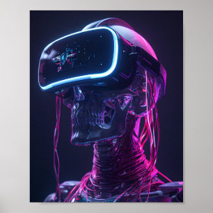 サイバースカルVR - フューチャリスティックなゲーミングポスター ポスター