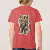 サイバーストライプユニセックス トライブレンドTシャツ (裏面)