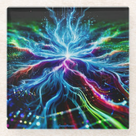 サイバースペースの深いルーツ ガラスコースター