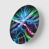 サイバースペースの深いルーツ ラウンド壁時計 (傾斜)