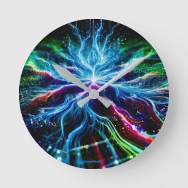 サイバースペースの深いルーツ ラウンド壁時計