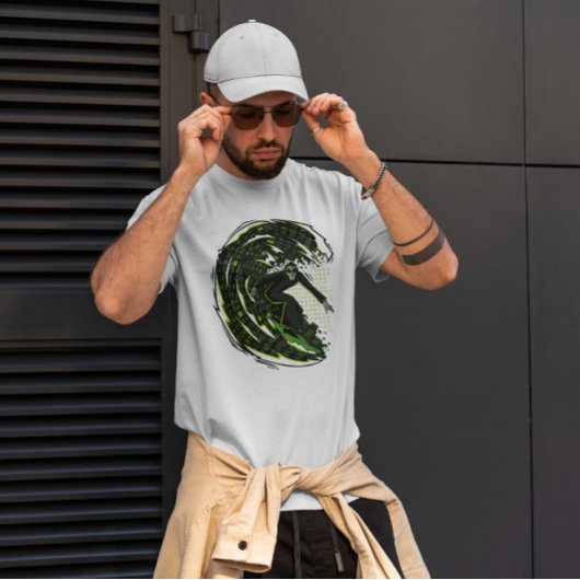 サイバースペースサーフィンマン Tシャツ