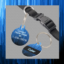 サイバースペーステクノブルーとブラックパーソナライズされた