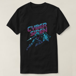 サイバーセイレーン ネオンウォリアー - 未来の女性スーパー Tシャツ