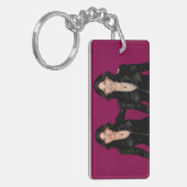 サイバーセキュリティの専門家スカーレットとエビー キーホルダー (正面左)