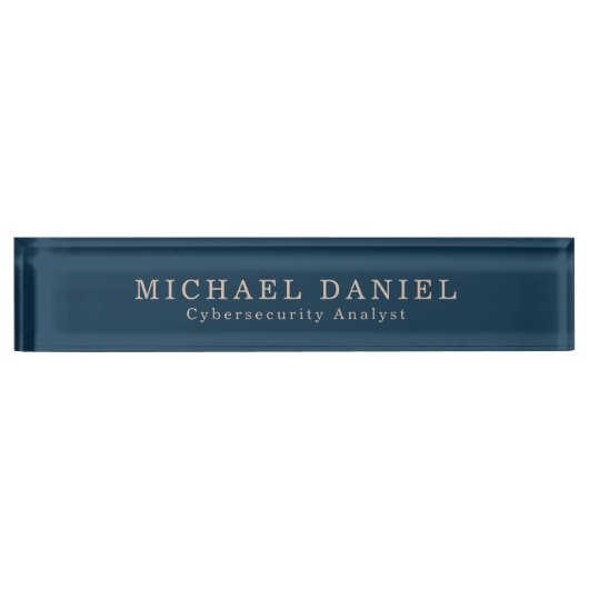 サイバーセキュリティの専門家用カスタムデスクネームプレート デスクネームプレート (正面)
