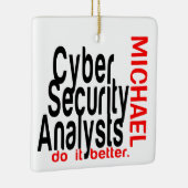 サイバーセキュリティアナリストによるItの優れたカスタム運用 セラミックオーナメント (右)