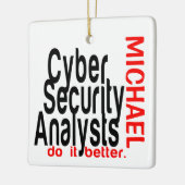 サイバーセキュリティアナリストによるItの優れたカスタム運用 セラミックオーナメント (左)