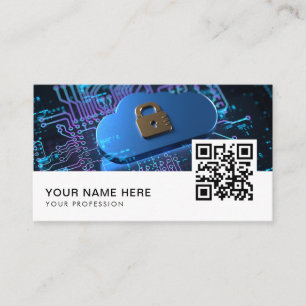 サイバーセキュリティアナリストQRコードビジネスカー 名刺