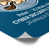 サイバーセキュリティエンジニアはストレスのかかる仕事ではない ポスター (角)