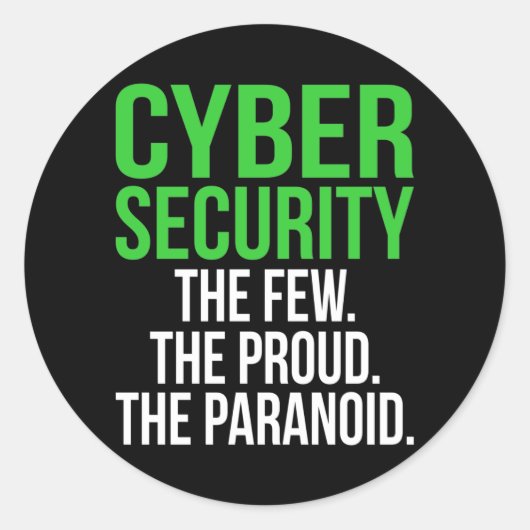 サイバーセキュリティコンピュータIT技術ソフトウェア ラウンドシール (正面)