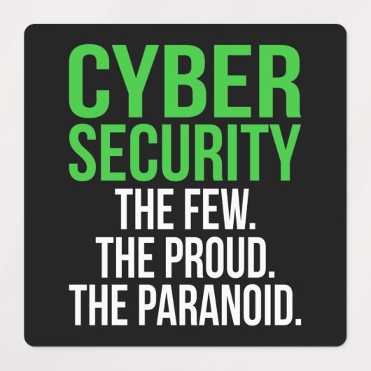 サイバーセキュリティコンピュータIT技術ソフトウェア ラベル (デザイン1)