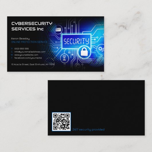 サイバーセキュリティサービス |オンライン保護サービス 名刺 (正面/裏面)