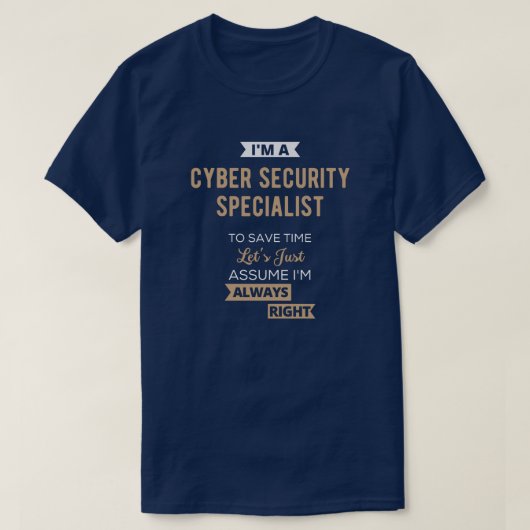 サイバーセキュリティスペシャリスト Tシャツ (デザイン正面)