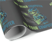 サイバーセキュリティハッカーのコンピュータ管理プログラマ ラッピングペーパー (ロールコーナー)