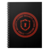 サイバーセキュリティバッジシール ノートブック (正面)