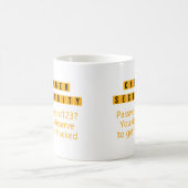 サイバーセキュリティパスワード123 – セキュリティ引用文 コーヒーマグカップ (中央)
