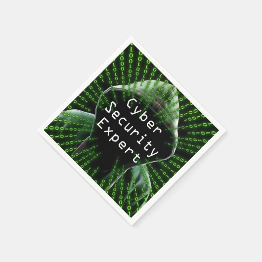 サイバーセキュリティビジネスの専門家 スタンダードカクテルナプキン (角)
