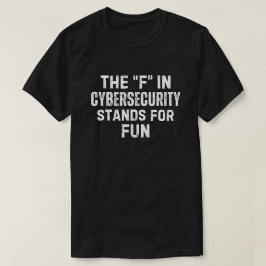 サイバーセキュリティーおもしろグッズ メンズ IT Tシャツ (デザイン正面)
