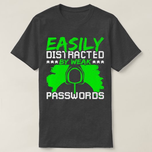 サイバーセキュリティ倫理的ハッカーのパスワード Tシャツ (デザイン正面)