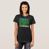 サイバーセキュリティ専門家ハッキングHacker Cyber Tシャツ (正面フル)