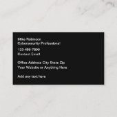 サイバーセキュリティ技術抽象芸術名刺 名刺 (裏面)
