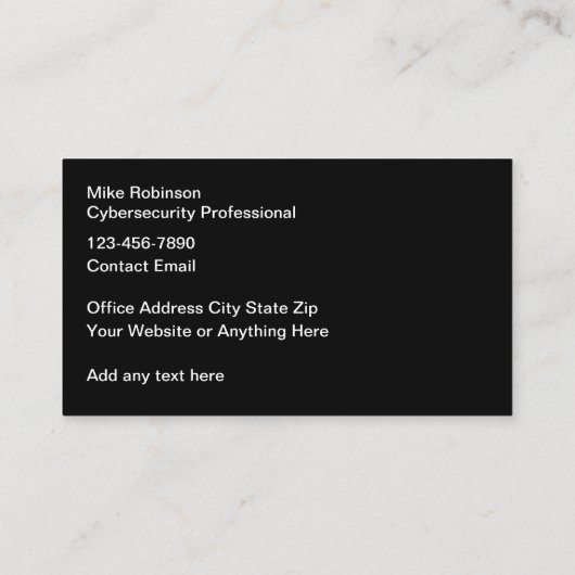 サイバーセキュリティ技術抽象芸術名刺 名刺 (裏面)