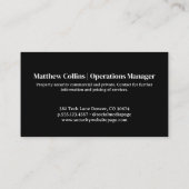 サイバーセキュリティ技術 名刺 (裏面)