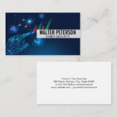 サイバーセキュリティ | デジタルトレイル | データ情報グラフィック 名刺 (正面/裏面)