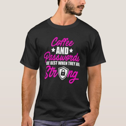 サイバーセキュリティItアナリストCoffee Certified Tech Sec Tシャツ (正面)