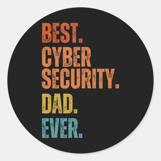 サイバーセ最高のキュリティパパEver Cybersecurity Special ラウンドシール (正面)