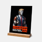 サイバートランプ2076 | 再び火星素晴らしする アクリルサイン (傾斜)