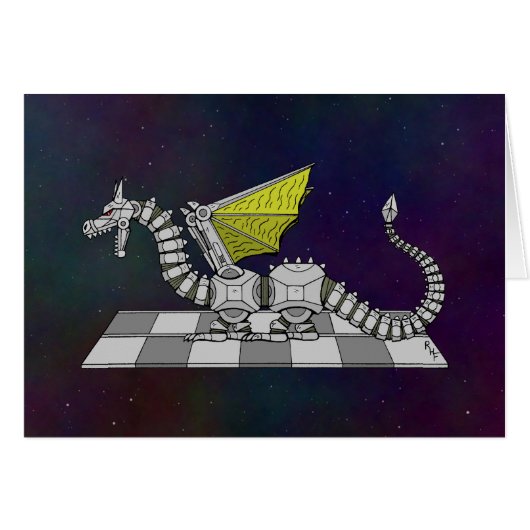 サイバードラゴンのグリーティングカード (正面横)